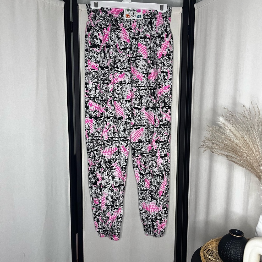 🩶Vintage Y2K Sport Line Pink and Black Pants